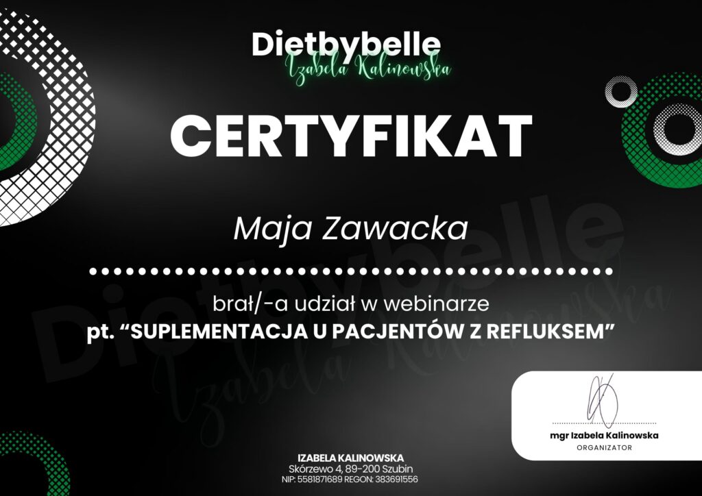 certyfikat refluks